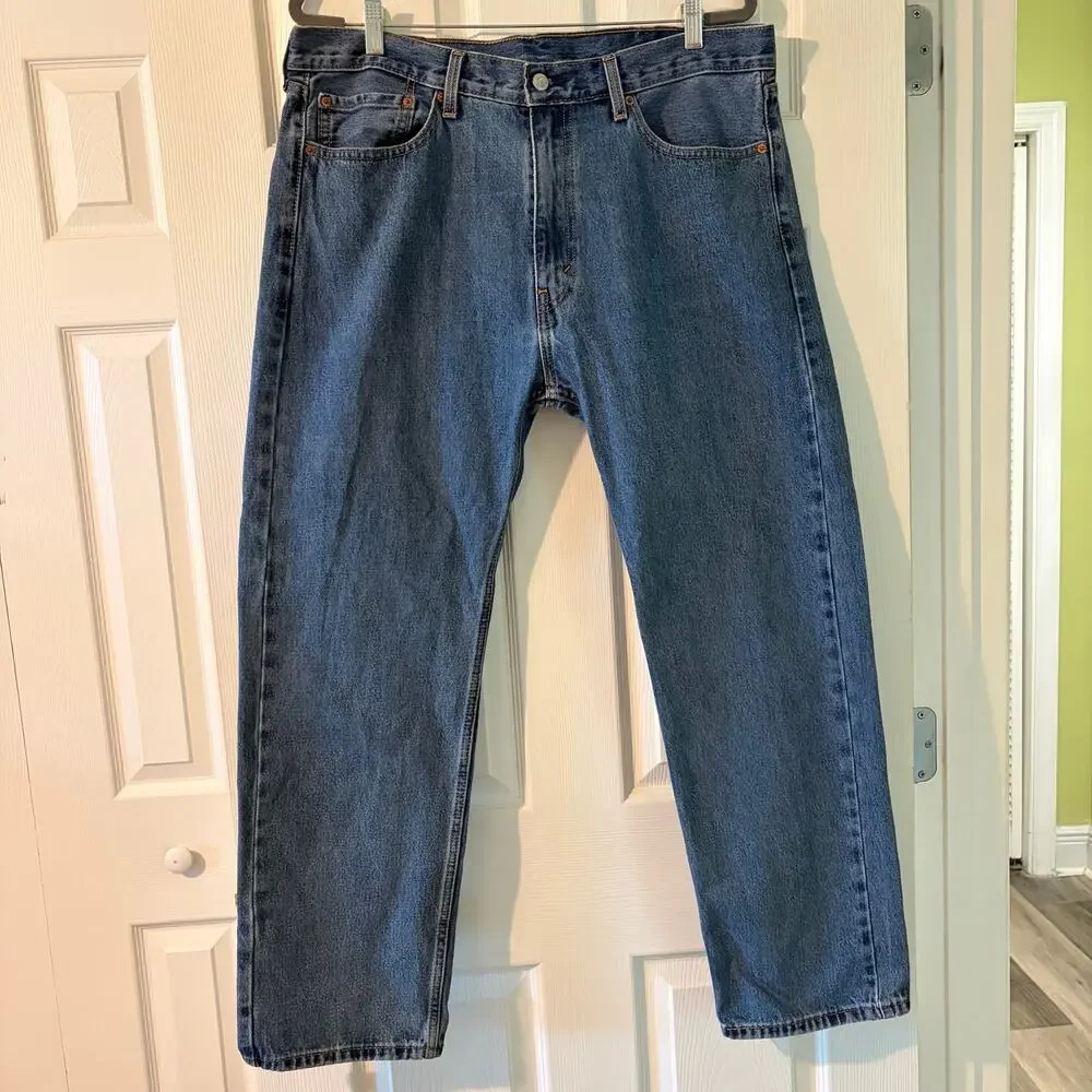Levi's Men's Straight Jeans - Medium Blue Denim